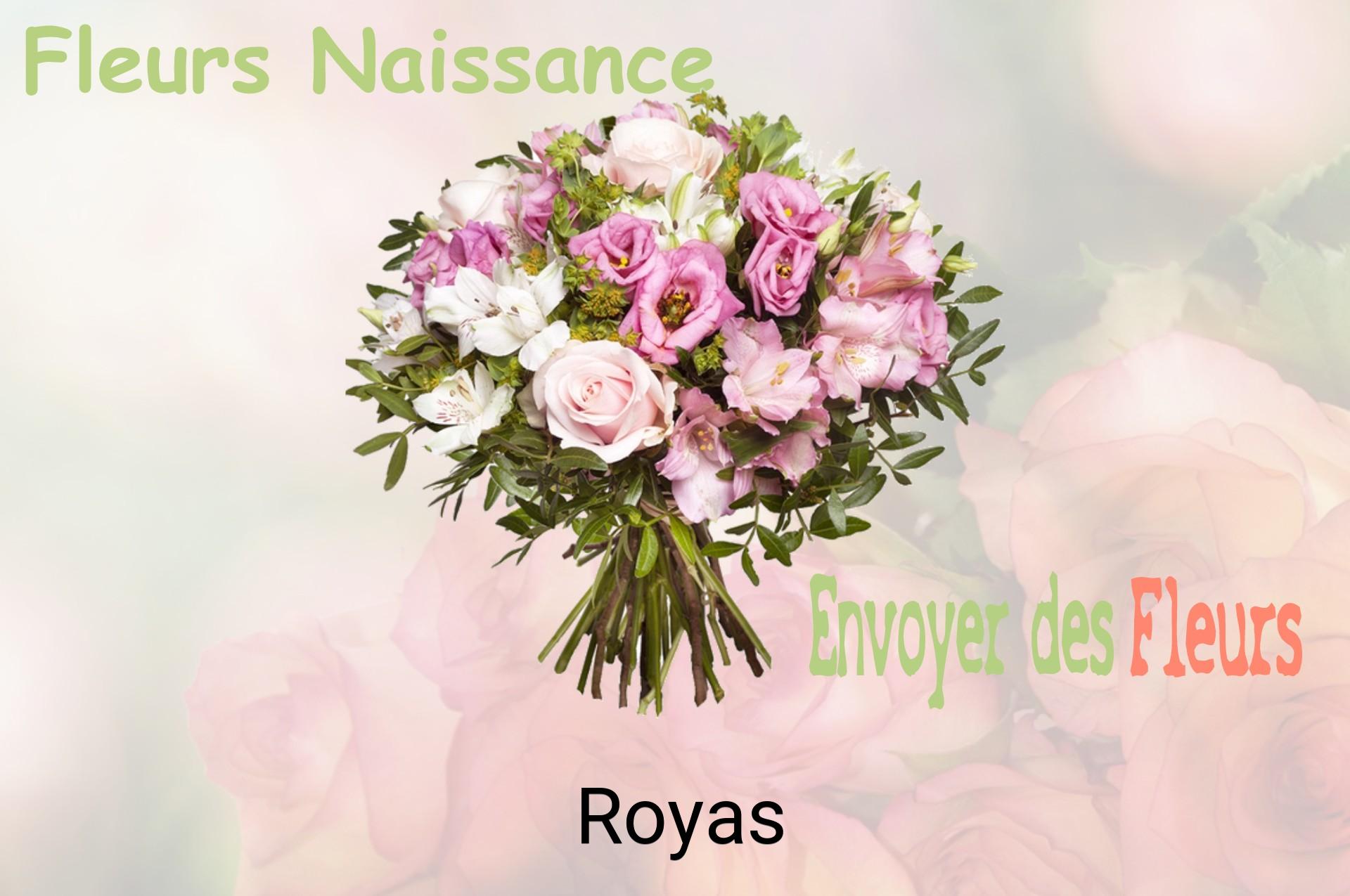 Bouquet de fleurs de naissance livré à Royas