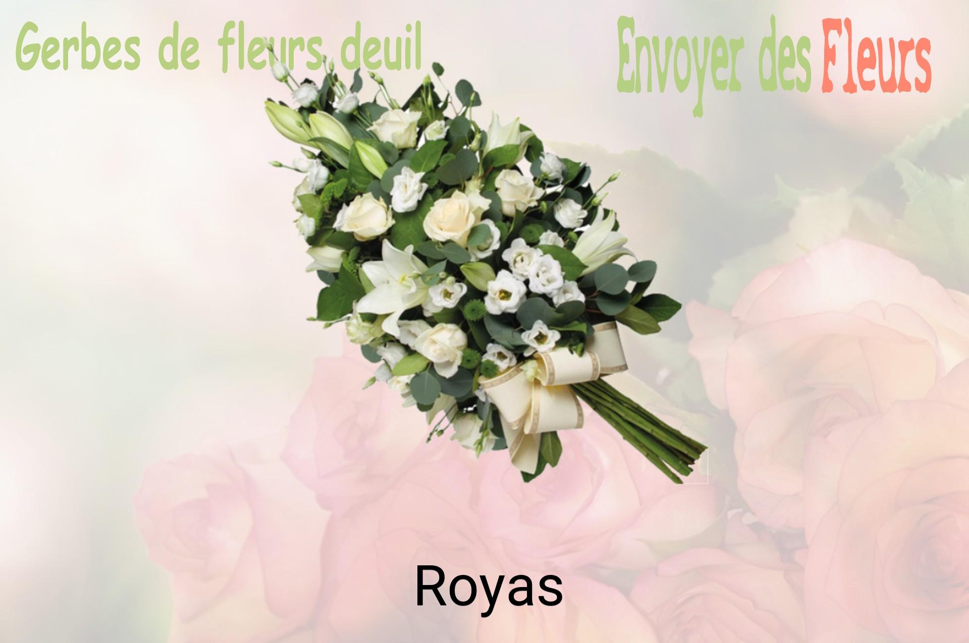 Gerbe de fleurs de deuil livrée à Royas